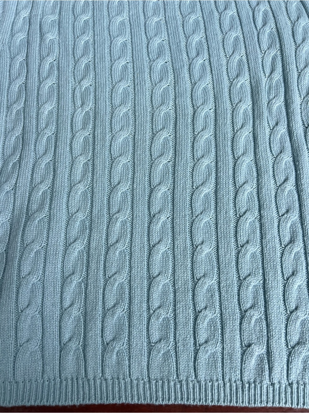 Brooks brothers silk blend cable knit mint LG Quietluxury